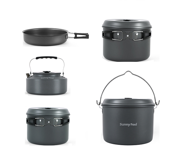 SF-080907002BL200-C10 (For 8-10 People) Camping Pot Set